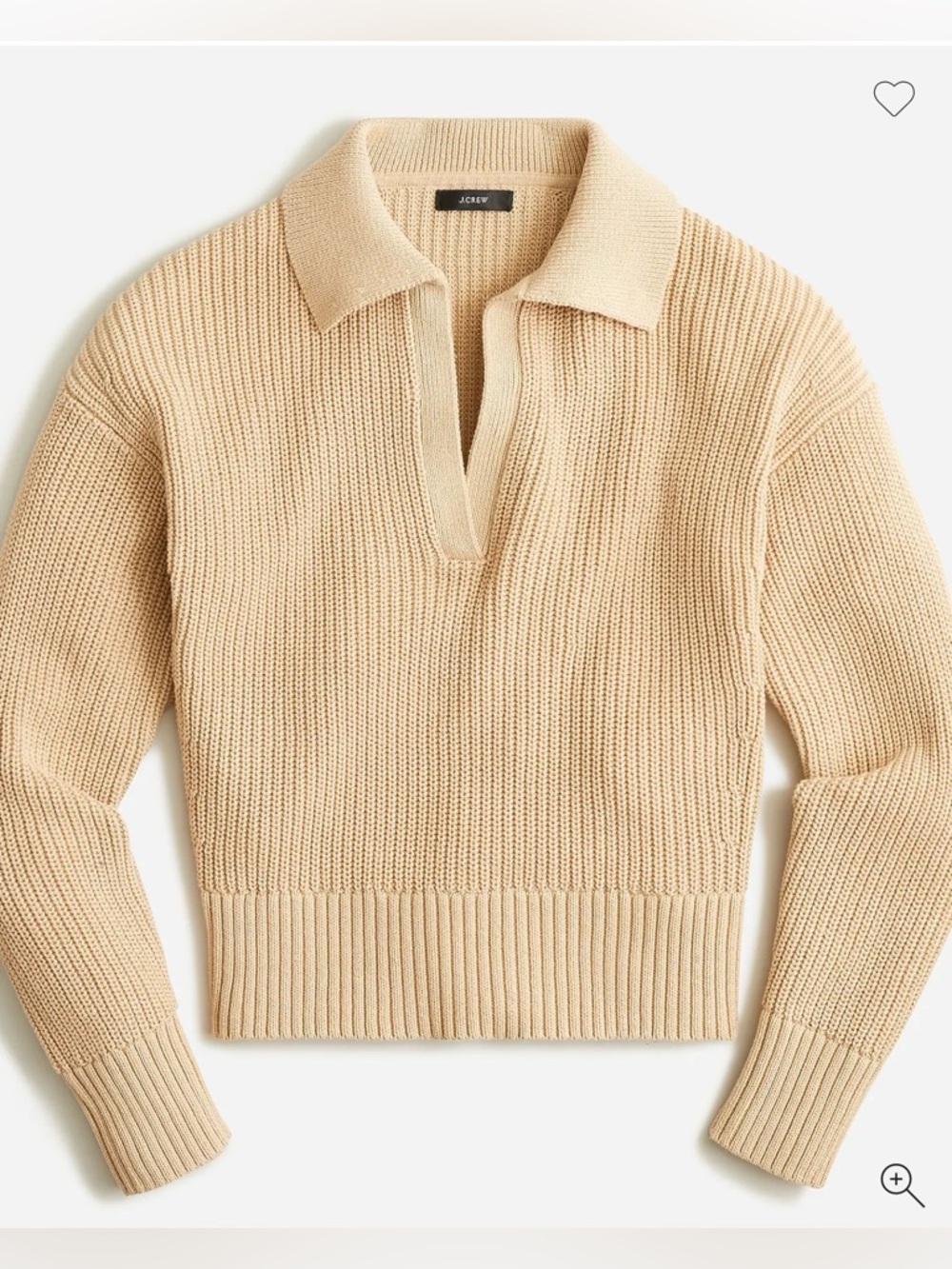 J. Crew | Collared cotton beach sweater | XXS